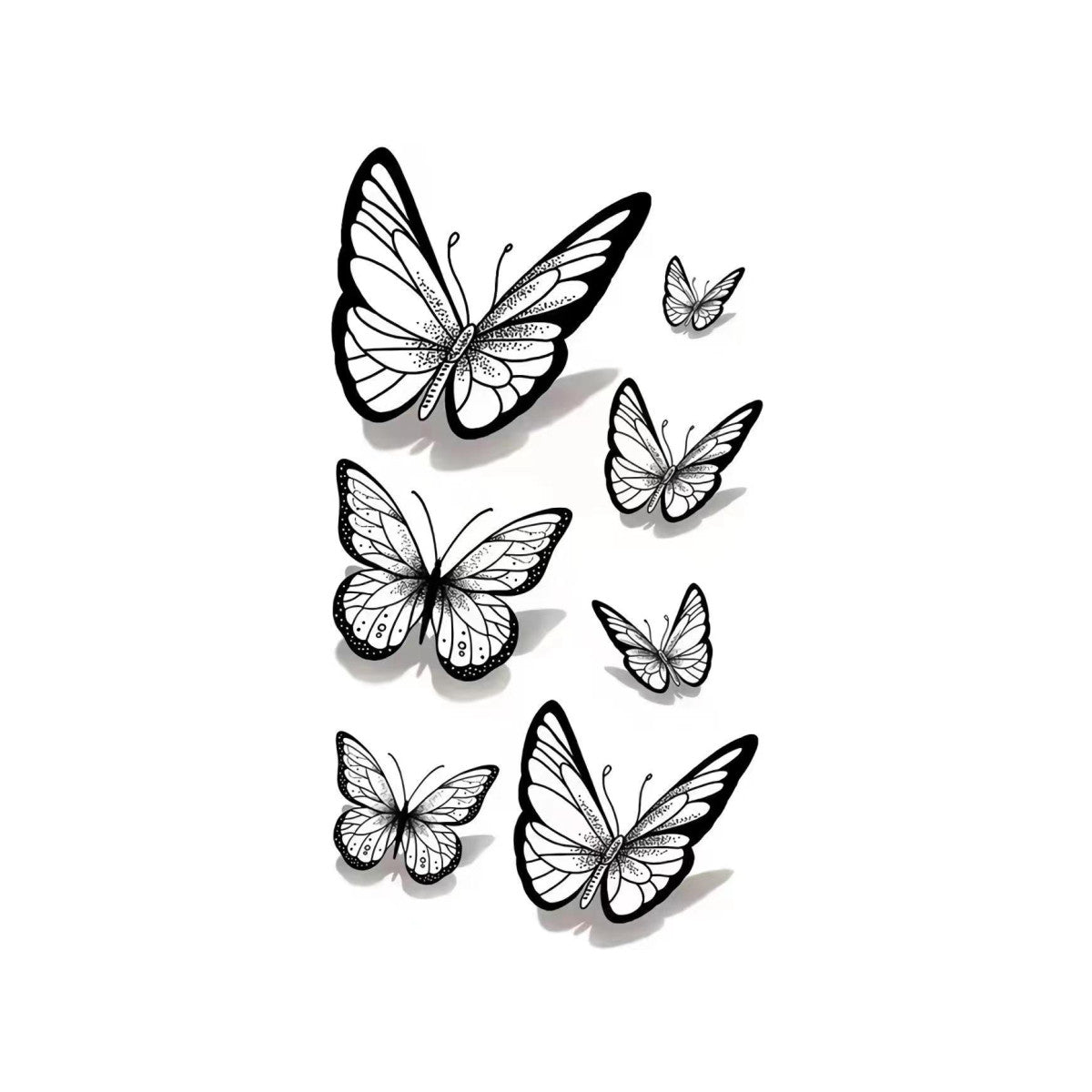 Realistic 3D Butterfly Tattoo Sticker Waterproof Long Lasting Arm Body Art