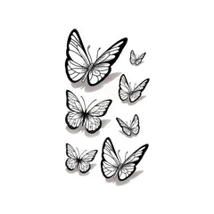 Realistic 3D Butterfly Tattoo Sticker Waterproof Long Lasting Arm Body Art