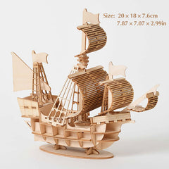 3D Wooden Puzzle Mechanical Toy Building Game Gift