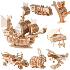 3D Wooden Puzzle Mechanical Toy Building Game Gift