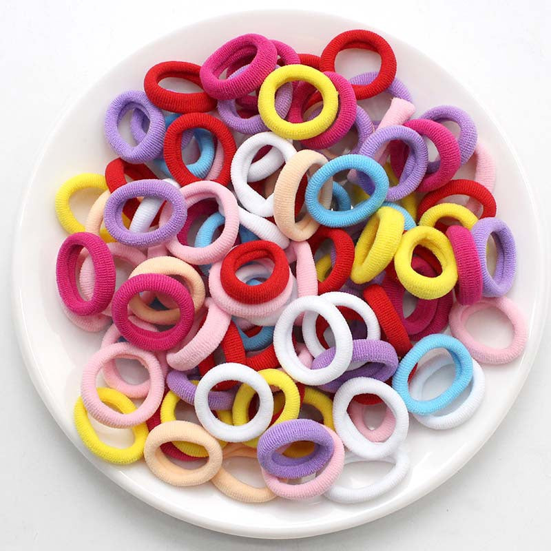 100pcs Girls Hair Accessories Elastic Hair Ties