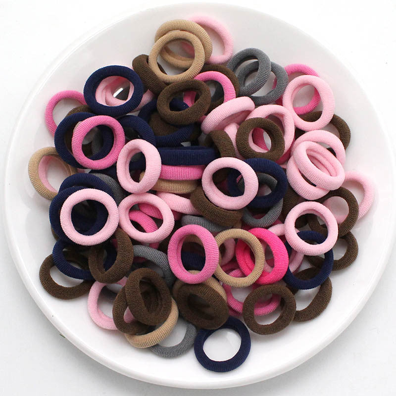 100pcs Girls Hair Accessories Elastic Hair Ties