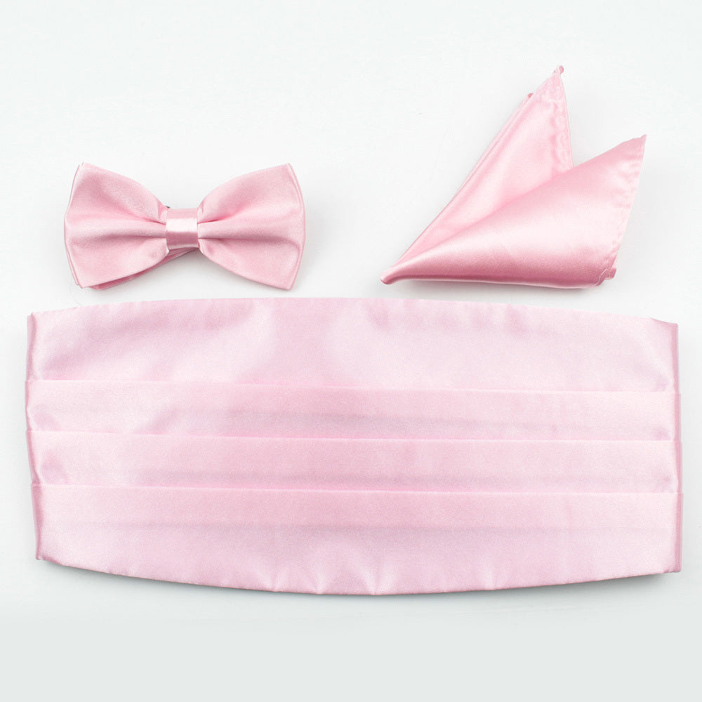 3pcs Girdle Bow Tie Pocket Squares Set