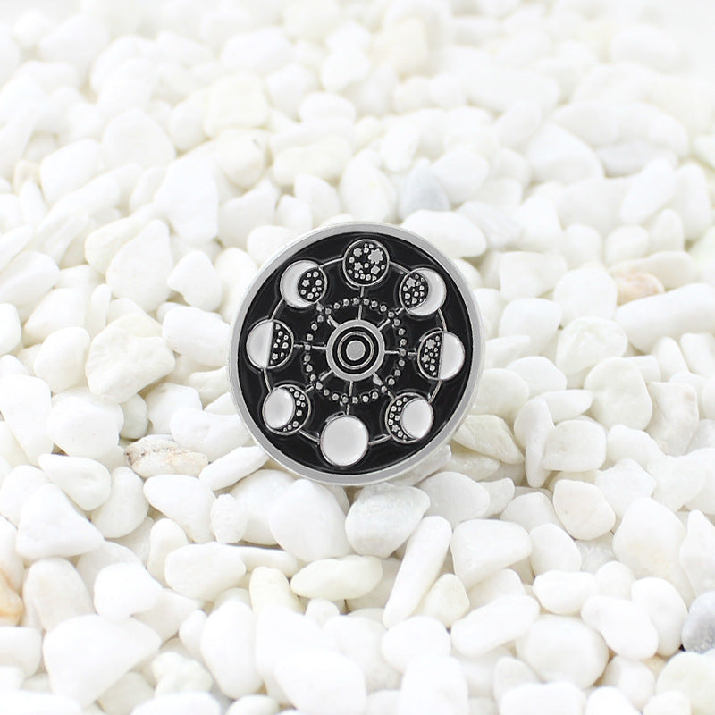 Circular Universe Starry Sky Moon Brooch