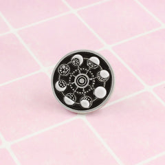 Circular Universe Starry Sky Moon Brooch