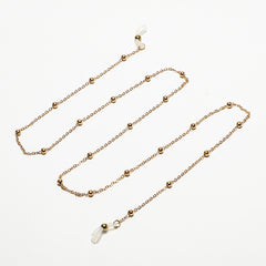 Faux Pearl Decor Glasses Chain Anti Slip Metal Lanyard Stylish Eyewear Retainer