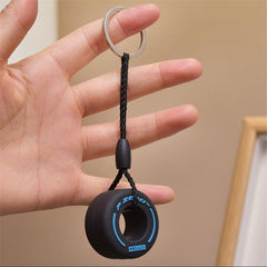 Cartoon Small Tire Keychain Unisex Car Bag Key Ring Pendant