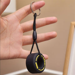 Cartoon Small Tire Keychain Unisex Car Bag Key Ring Pendant