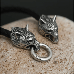 Viking Leather Rope Bracelet Hip Hop Men Jewelry