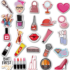 50pcs Waterproof Girls Cosmetics Stickers