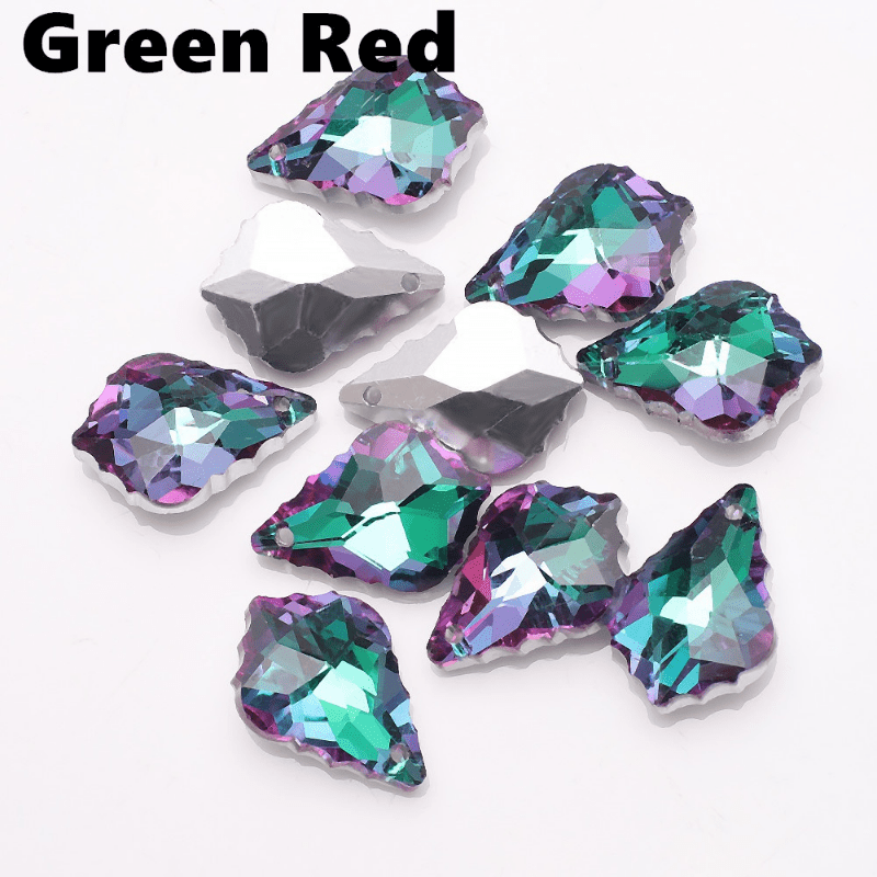 16MM Maple Leaf Crystal Glass Pendant Clothing Jewelry Shoe Buckle