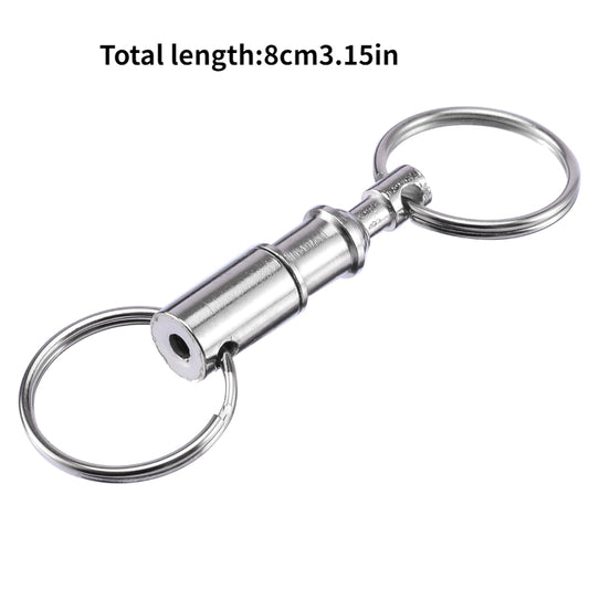 Detachable Key Chain Quick Release Double Split Rings Easy Access