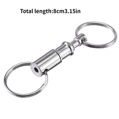 Detachable Key Chain Quick Release Double Split Rings Easy Access