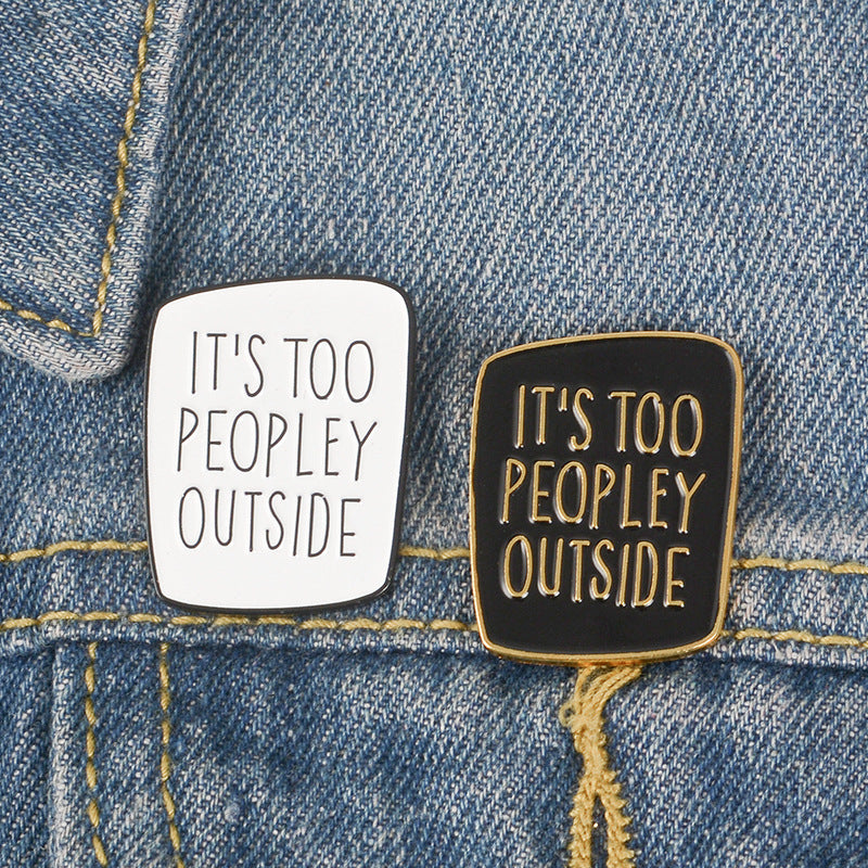 Men's Alloy Brooch for Introverted Crowd Social Phobia - No Touching
