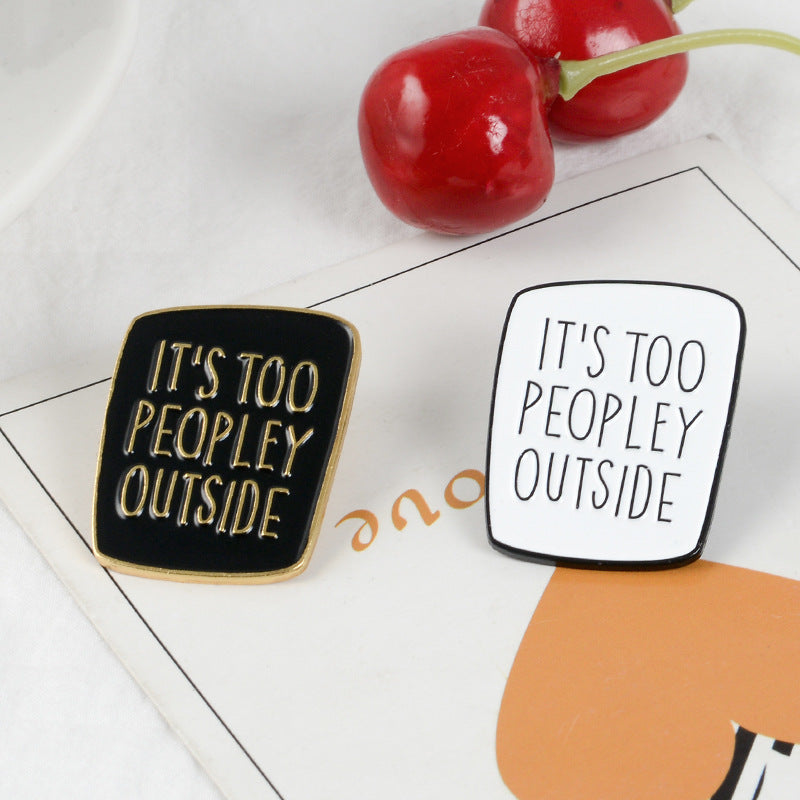 Men's Alloy Brooch for Introverted Crowd Social Phobia - No Touching