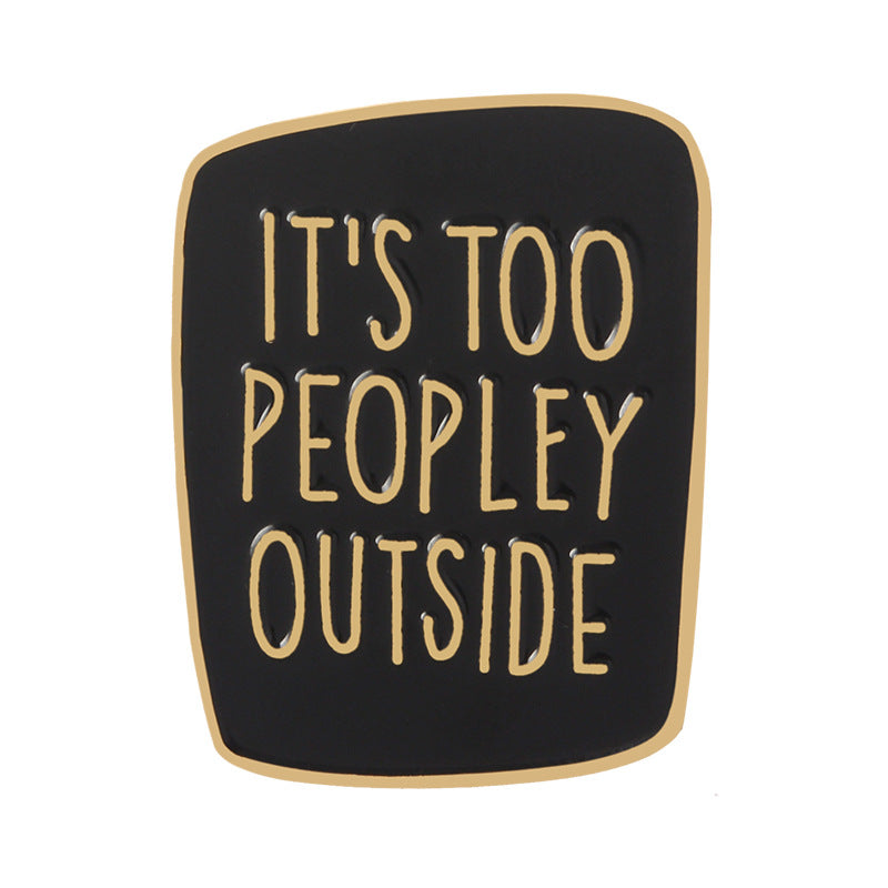 Men's Alloy Brooch for Introverted Crowd Social Phobia - No Touching