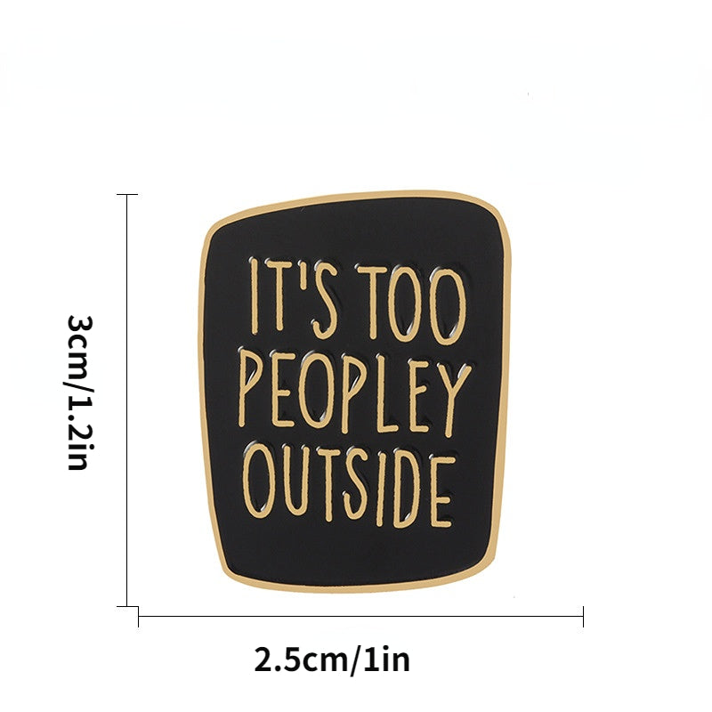 Men's Alloy Brooch for Introverted Crowd Social Phobia - No Touching