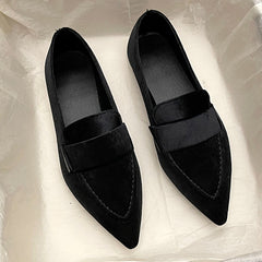 Women's Pointed Toe Flat Loafers Slip On Shoes