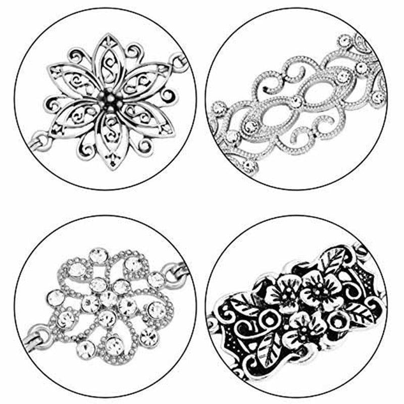 Vintage Sweater Shawl Clip Metal Brooch Flower Pattern Dress Cardigan