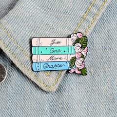 Pink Flower Student Book Brooch Buttons & Pins