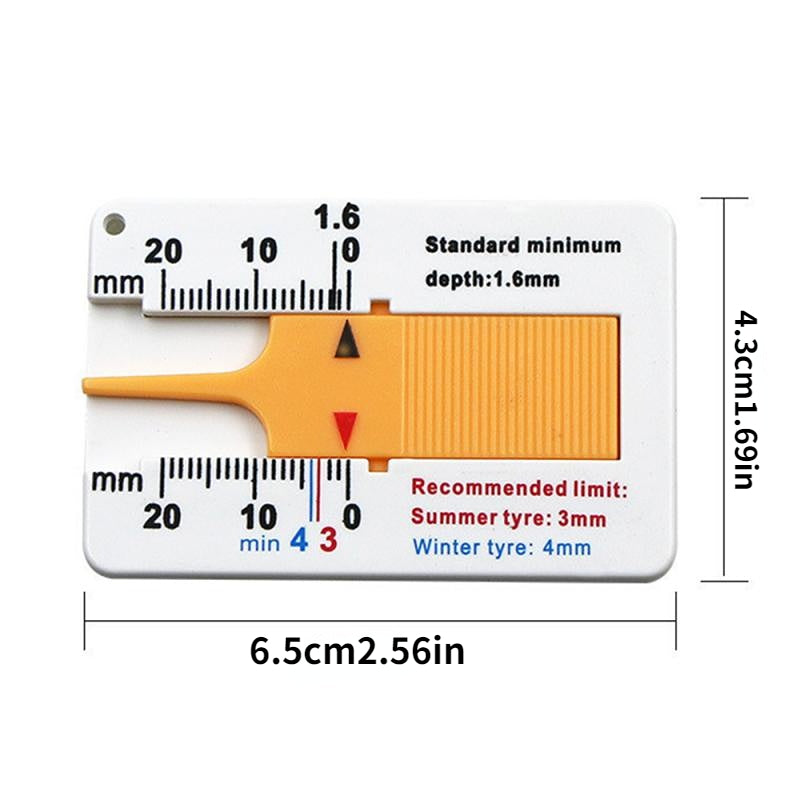 Car Wheel Tire Depth Gauge 0-20mm Measure Tool