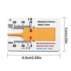 Car Wheel Tire Depth Gauge 0-20mm Measure Tool