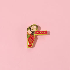 Jesus Cartoon Character Head Pin