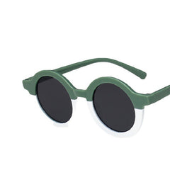 Round Frame Block Sunglasses UV Protection Decorative Accessories