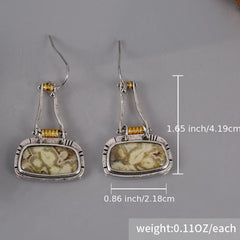 Vintage Baroque Beads Earrings Geometric Jewelry Women Girls
