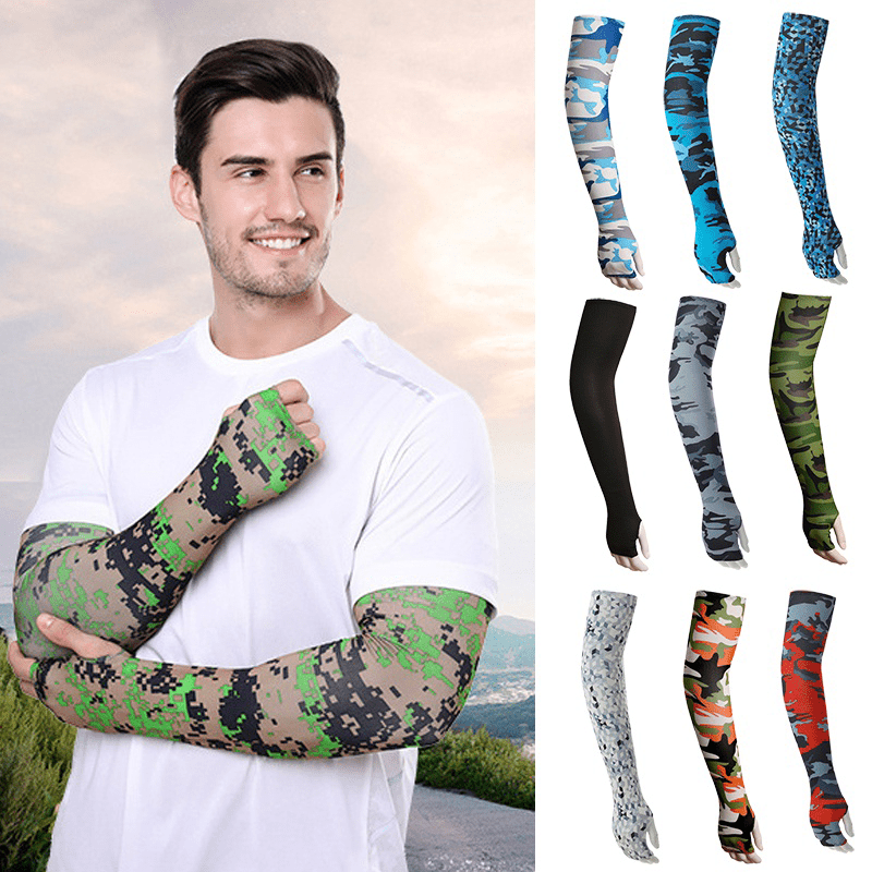Breathable Camouflage UV Arm Sleeves for Outdoor Sports