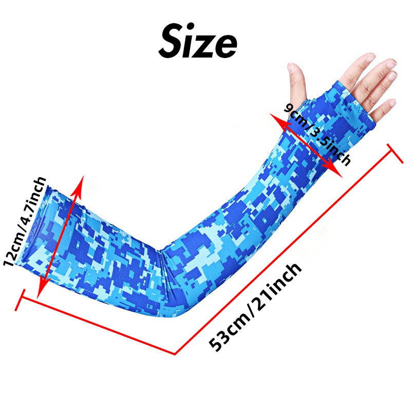 Breathable Camouflage UV Arm Sleeves for Outdoor Sports