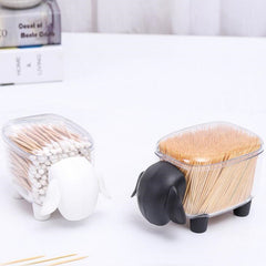 Sheep Shaped Toothpick Holder Portable Storage Box Desk Organizer