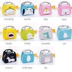 Cartoon Animal Lunch Tote Bag Insulated Cooler Bags For Teenage