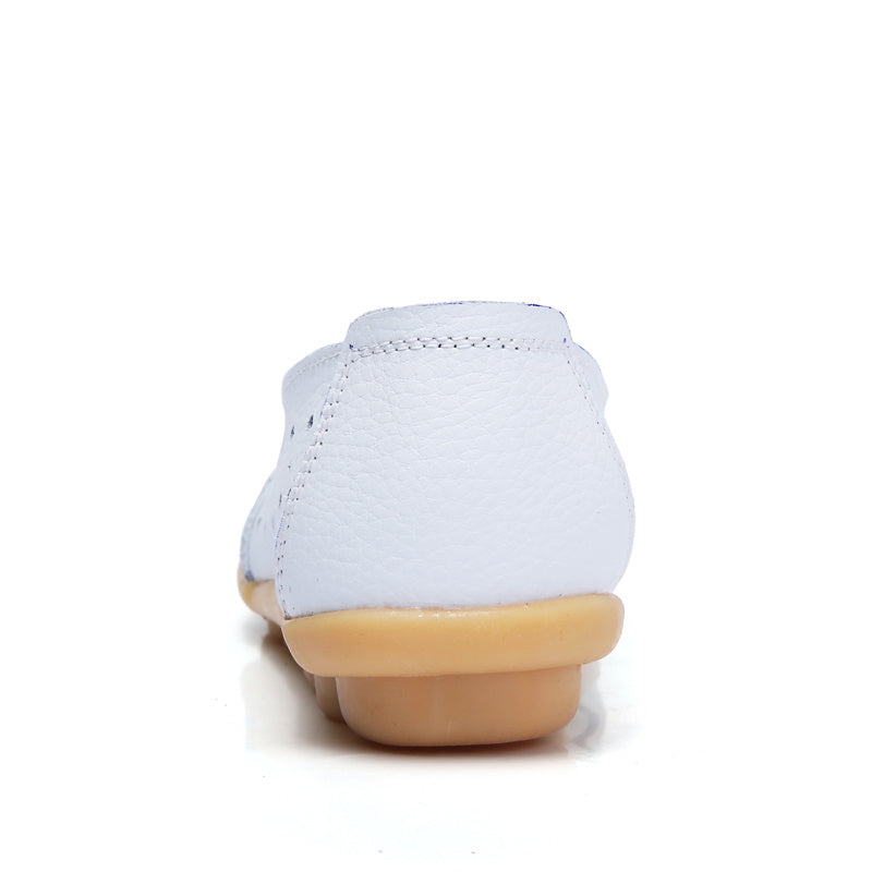 Women's Cross Strap Flat Loafers Hollow Out Slip On Shoes