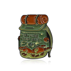 Mysterious Bag Travel Backpack Oil Drop Brooch