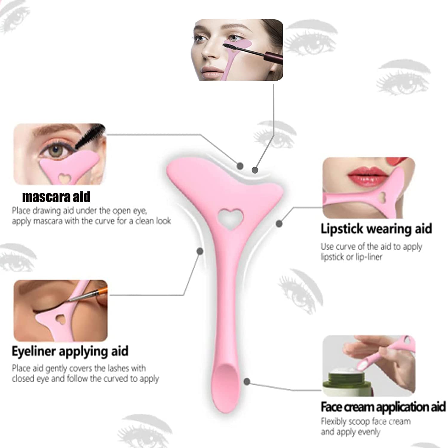 Silicone Eyeliner Stencils for Winged Eyeliner Makeup Application