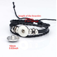 Vintage Magician Leather Noosa Buckle Snap Bracelet