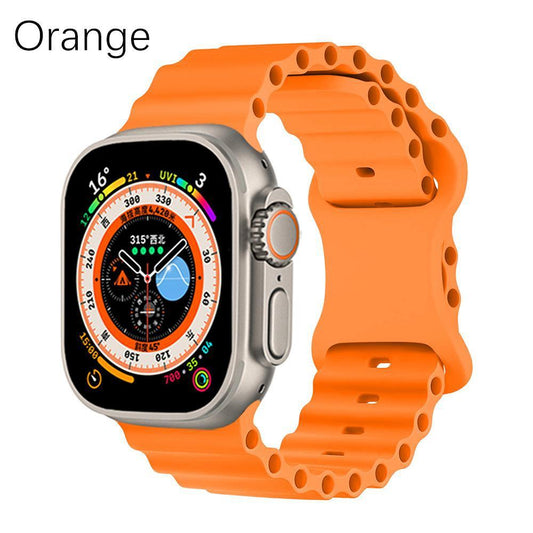 Silicone Sport Strap For Smart Watch Ultra 49mm 45mm 44mm 40mm 41mm 42mm 38mm 40