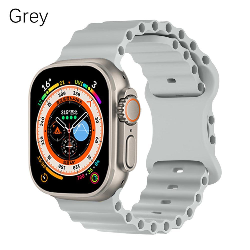 Silicone Sport Strap For Smart Watch Ultra 49mm 45mm 44mm 40mm 41mm 42mm 38mm 40