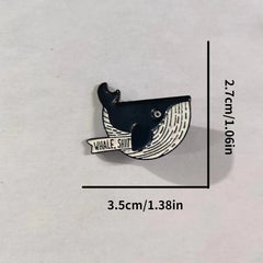 Whale Shit Whale Alloy Brooch Pin