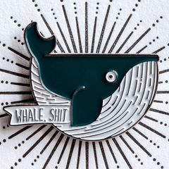Whale Shit Whale Alloy Brooch Pin