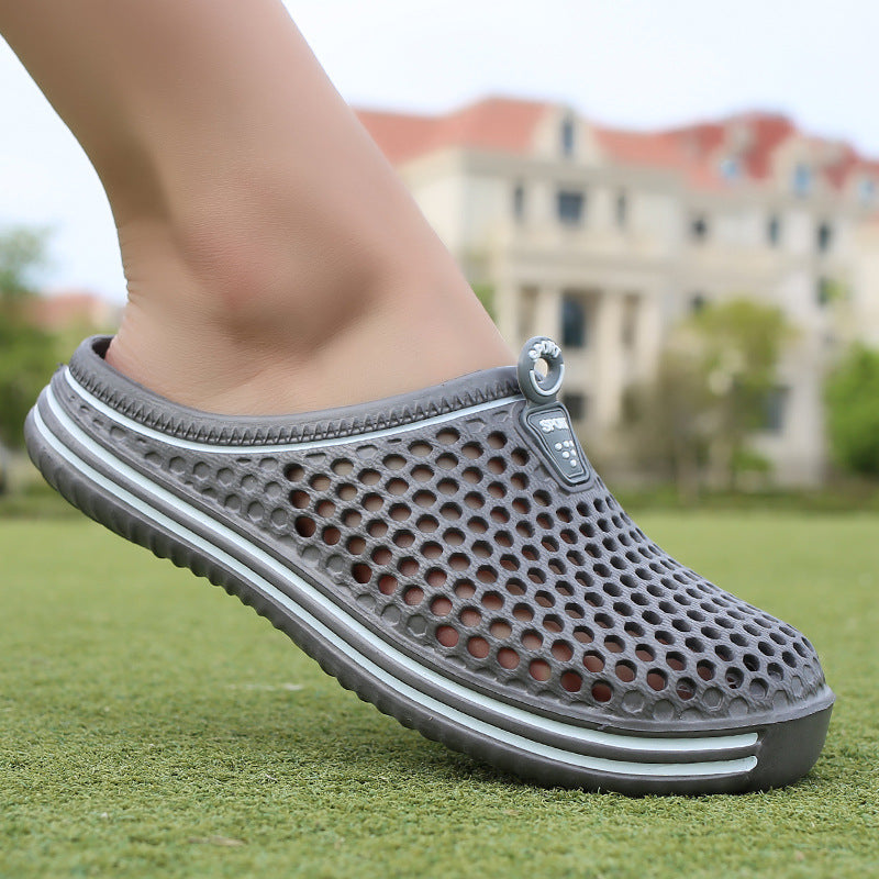 Men's Lightweight Comfy Clogs Hollow Out Non Slip Garden Shoes