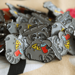 Funny Grey Cat Brooch