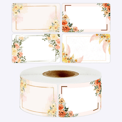 250pcs 3 Flowers Name Labels Kitchen Handwritten Date Stickers Mother's Gift