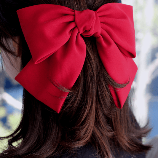Solid Bow Decor Hair Clip French Barrette Headwear