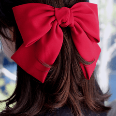 Solid Bow Decor Hair Clip French Barrette Headwear