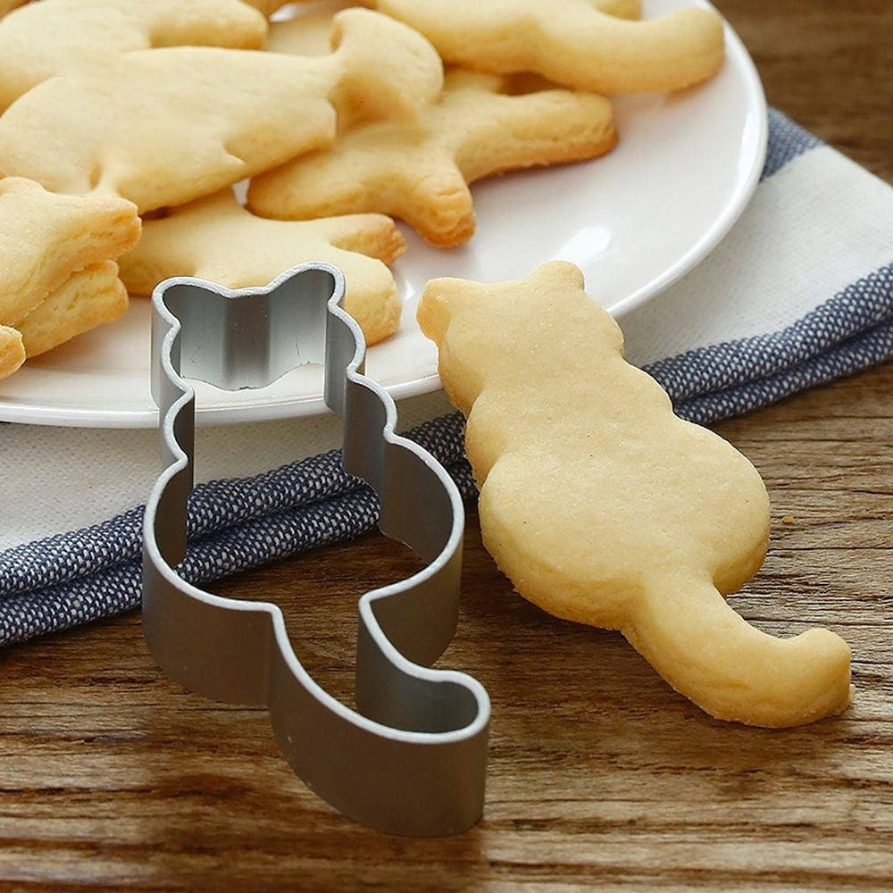 Cat Shaped Aluminium Baking Mould for Cookies & Cakes