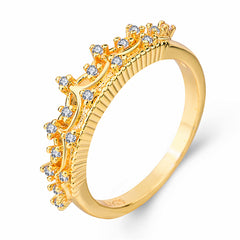 Queen Crown Zircon Ring Wedding Engagement Gift For Women Girls