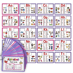 Alphabet Phonics CVC Words Learn Flash Cards With Reusable Pen Educational Toys