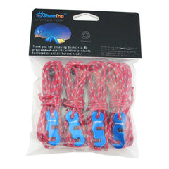 4pcs Reflective Wind Rope Aluminum Alloy Buckles for Camping & Outdoor